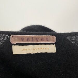 Black Open Front 100% Cashmere Cardigan